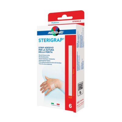 Master Aid - Sterigrap strip adesivo per la sutura della ferita - 75x6mm - 6 pezzi