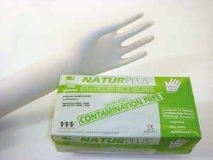 guanti lattice con polvere taglia s