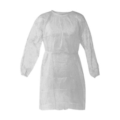 CAMICE VISITATORE IN TNT BIANCO NON STERILE taglia unica - 1 pz + CUFFIA