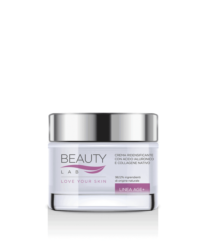 Beauty Lab – linea Age+ – crema Ridensificante con Acido Ialuronico e Collagene nativo