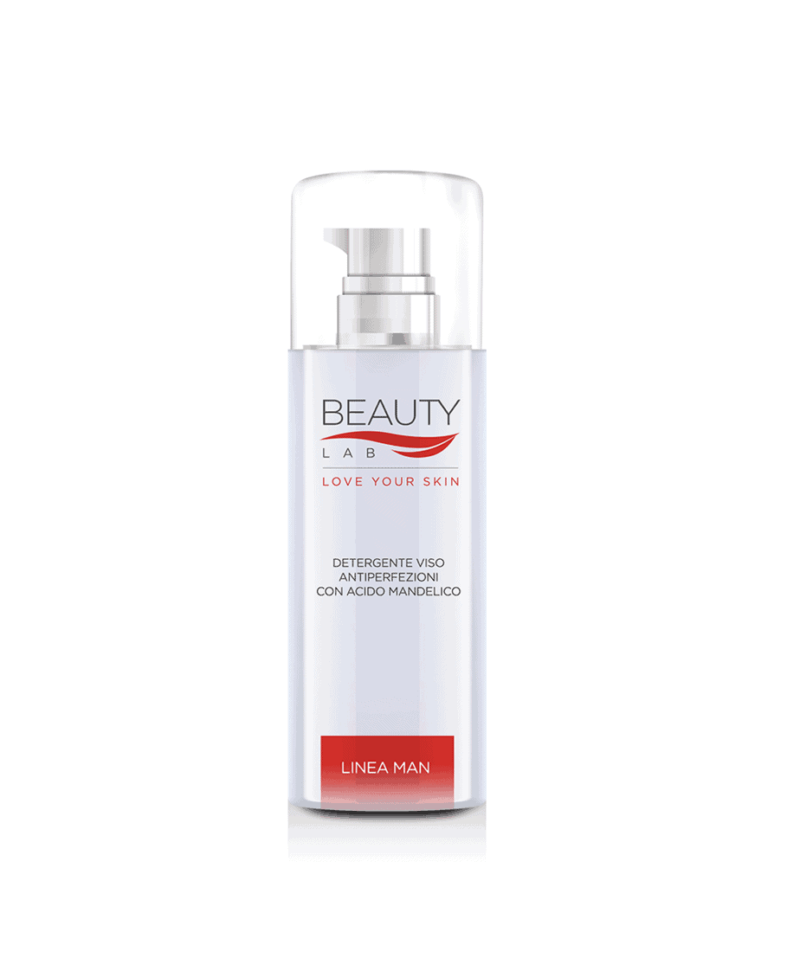 Beauty Lab – linea Man – Detergente viso anti imperfezioni acido mandelico