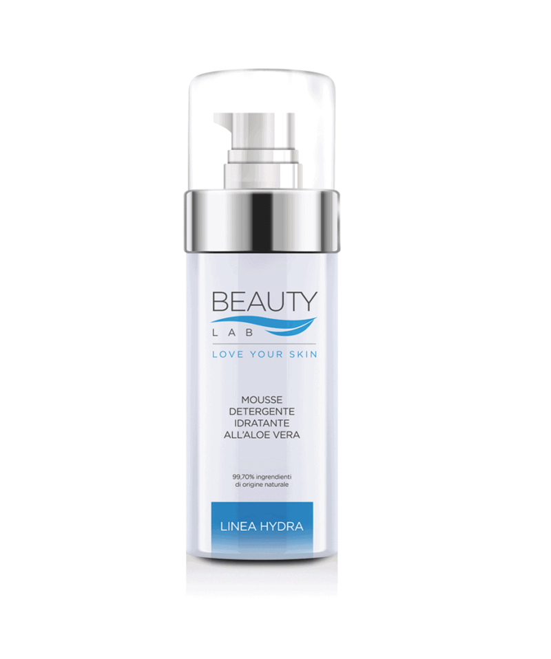 Beauty Lab – linea Hydra – Mousse Detergente Idratante con Aloe Vera