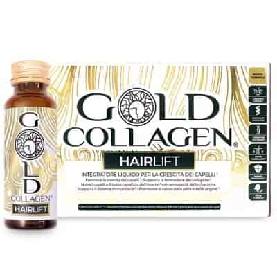 Gold Collagen Hairlift - Integratore per la Crescita dei Capelli - 10 Flaconi