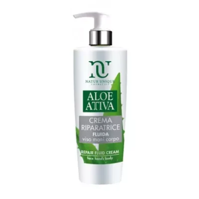 Natur Unique - Aloe Attiva Crema Riparatrice Fluida Viso Mani Corpo 190ml