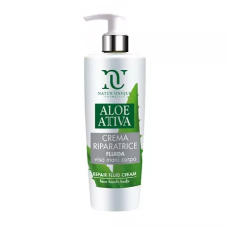 Natur Unique - Aloe Attiva Crema Riparatrice Fluida Viso Mani Corpo 190ml