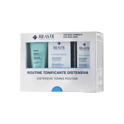 Rilastil - Cofanetto Hydrotenseur - Protocollo Tonificante Distensivo Siero Antirughe 30ml + OMAGGIO: Aqua Detergente Viso 50ml e Hydrotenseur Crema Antirughe 15ml