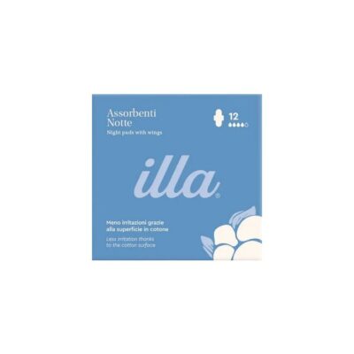 Illa Care Cotton Assorbenti con Ali Notte - 12 pezzi