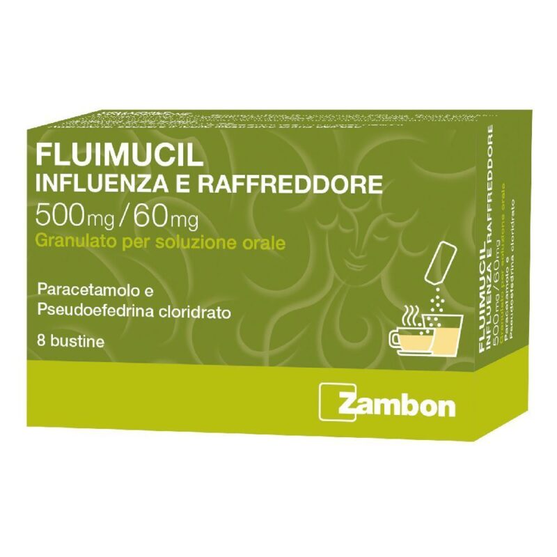 Fluimucil Influenza e Raffreddore - 8 Bustine