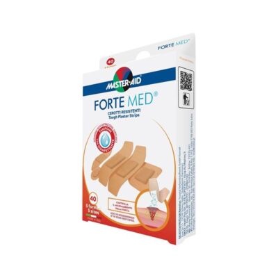 Master-Aid - Forte Med Cerotti Resistenti 5 Formati 78x20 - 78x26 - ø25 - 38x38 - 45x12,7 mm - 40 pezzi