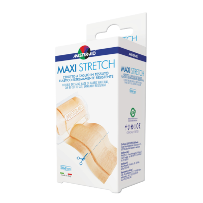 Master-Aid - Maxi Stretch Cerotto a Taglio in Tessuto Elastico Resistente 50x8cm