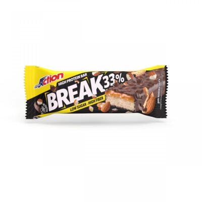 ProAction - Break Bar - Barretta Proteica Low Sugar con doppio strato al caramello - 1 pezzo da 50g