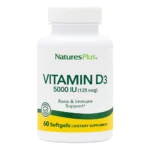 Natures Plus Vitamina D3 5000 IU (125mcg) - 60 softgels