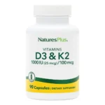 Natures Plus Vitamine D3 & K2 1000IU (25mcg)/100mg - 90 compresse