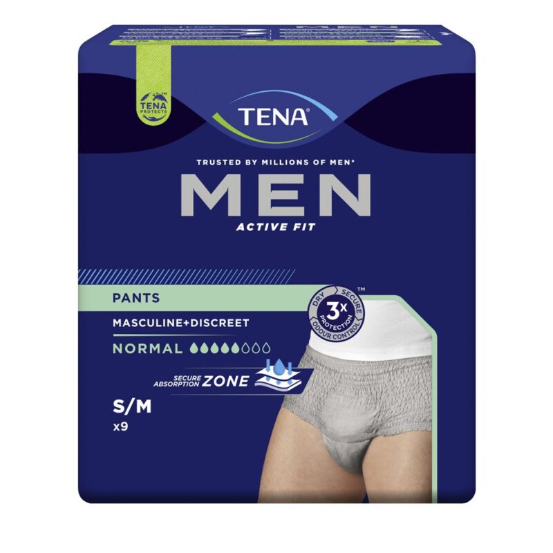 Tena Men Active Fit Pants Normal S M - 9 pezzi