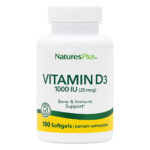 Natures Plus Vitamin D3 1000IU - 180 softgels