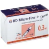 Bd Siringhe Insulina Micro Fine Demi 0,3ml 0,30mm (30G) x 8mm - 30 Pezzi