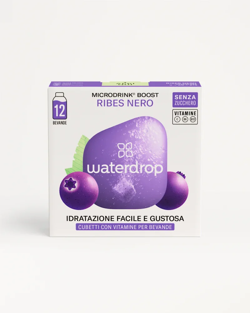 Waterdrop microdrink boost ribes nero - 12 cubetti